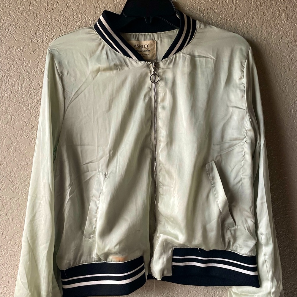 Mint Green Satin Jacket - Brand New